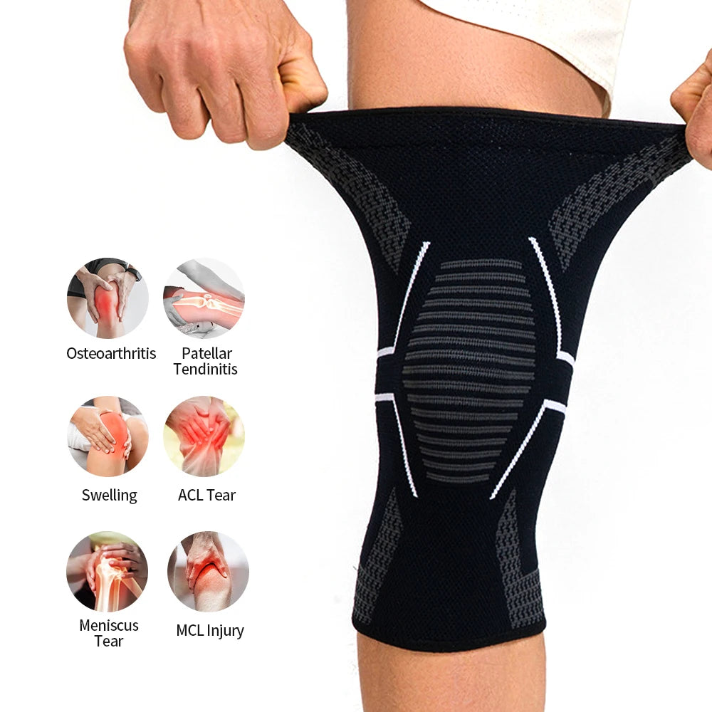1/2PCS Knee Braces for Knee Pain, Knee Compression Sleeve for Men and Women, Knee Support for Meniscus Tear, Running, Workout