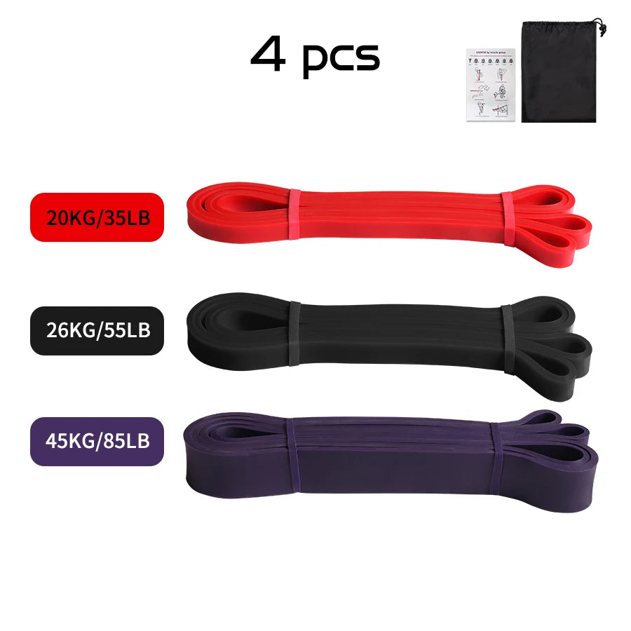 Workout Pilates Latex Resistance Band Exercise Elastic Band for Sport Strength Pull up Assist Band Heavy Duty Fitness Equipment