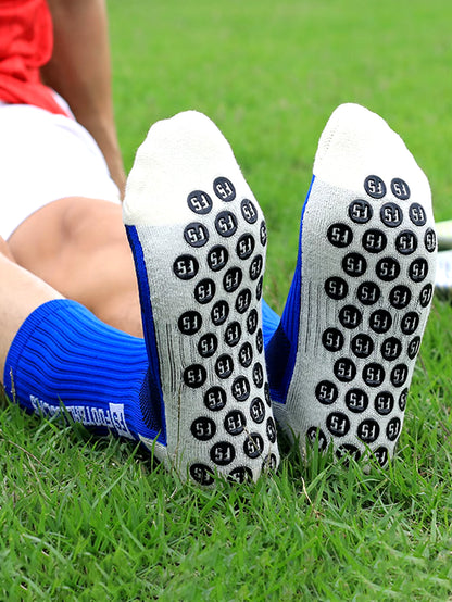 Grip Soccer Socks anti Slip Non Slip Men'S Athletic Socks for Football Basketball Sports, 4 Pair